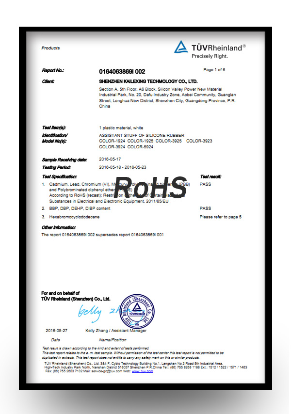 RoHS Certificate