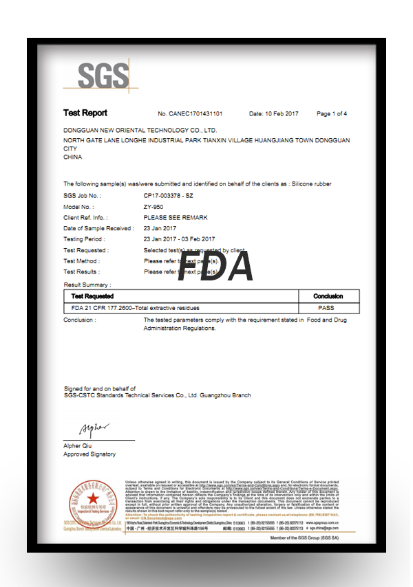 FDA Certificate