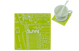 Square Silicone Coffee Coaster Custom
