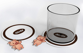 Embossed Silicon Cup Pad Custom Logo