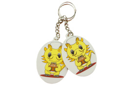 Double Sided Cartoon Silicone Custom Keychain
